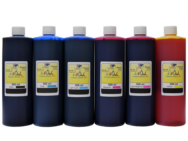 6x500ml FADE RESISTANT Dye Ink for EPSON